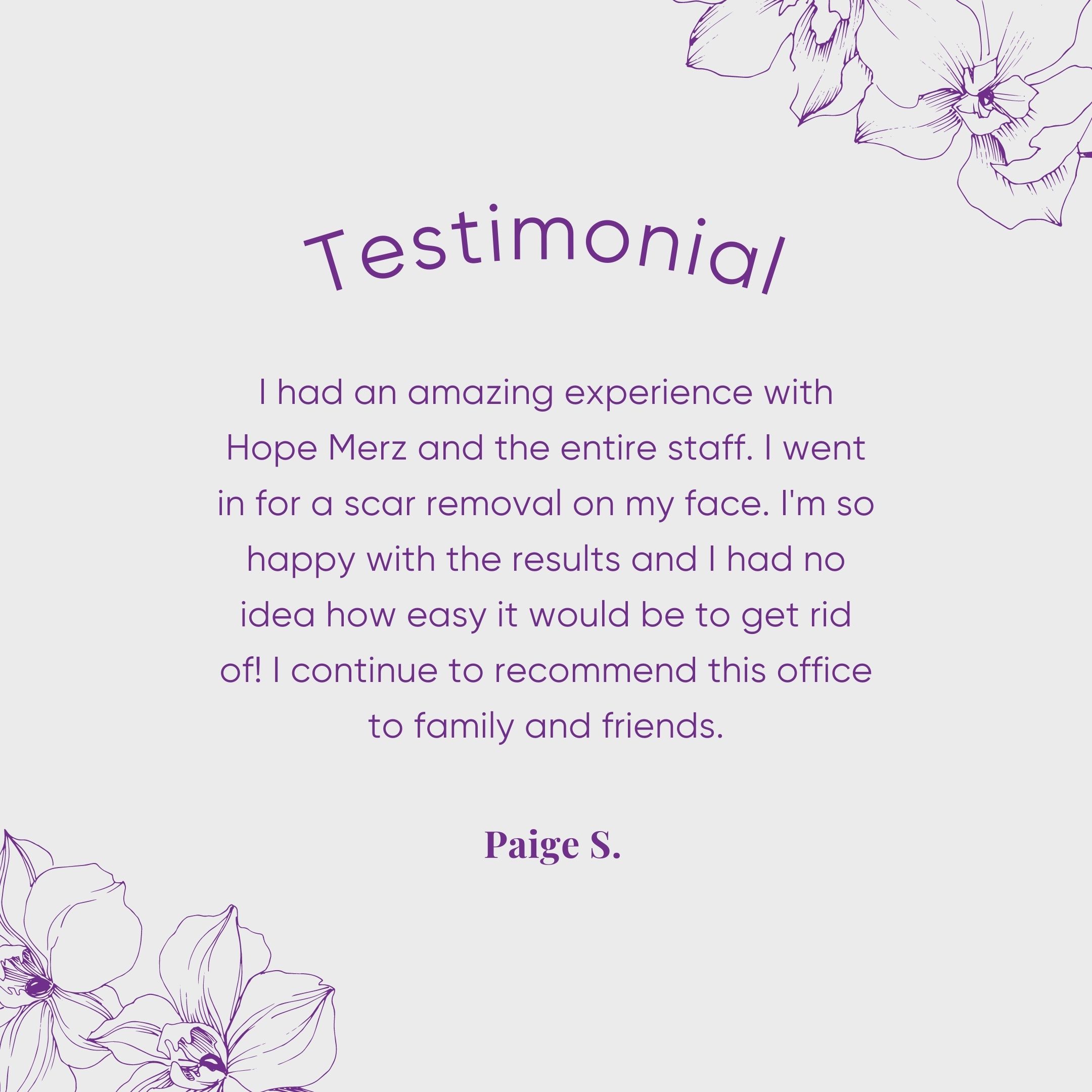 Testimonial for Hope Merz